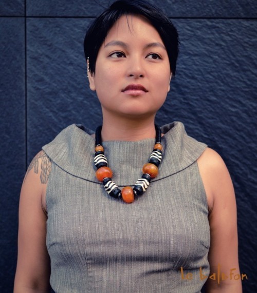 collier ethnique africain artisanal grosses perles