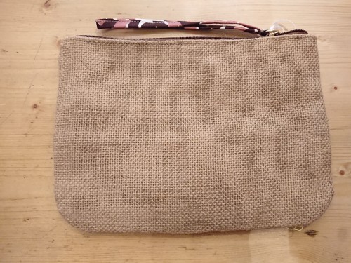 Pochette wax et toile de jute
