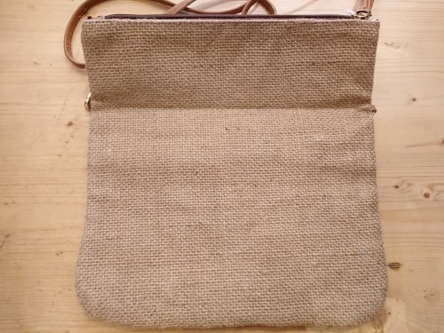 Pochette wax et toile de jute
