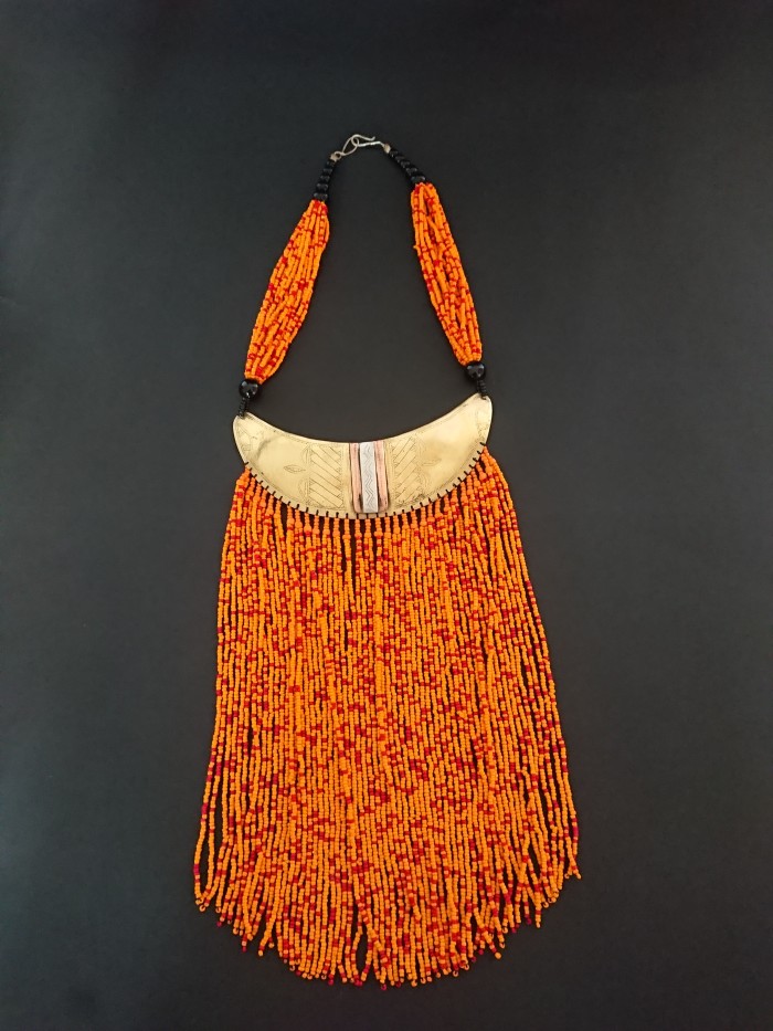 collier ethnique à franges pendentif laiton