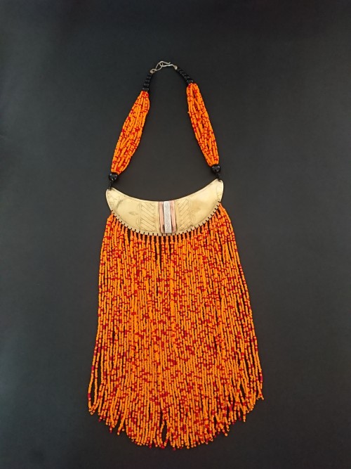 collier ethnique à franges pendentif laiton