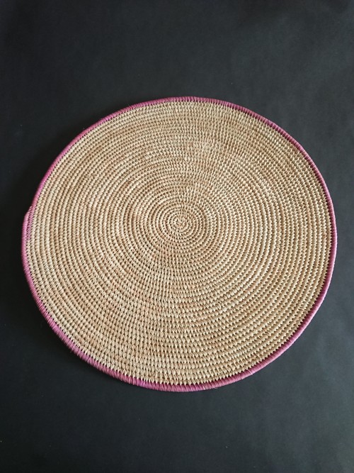 Set de table rond en osier | vannerie du burkina faso