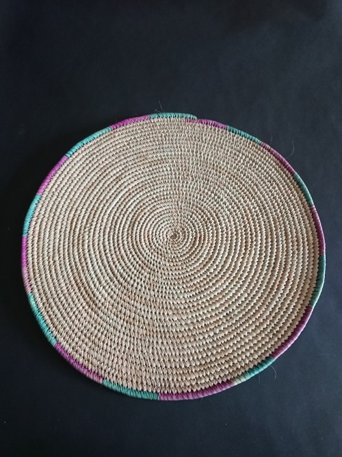 Set de table rond en osier | vannerie du burkina faso