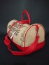 Sac de voyage en toile de jute et cuir