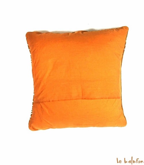 housse de coussin ethnique africain bogolan
