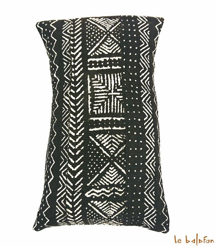 housse de coussin ethnique bogolan