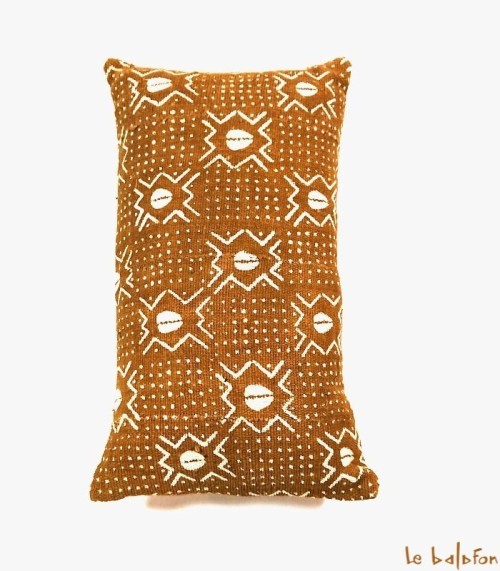 housse de coussin ethnique africain bogolan