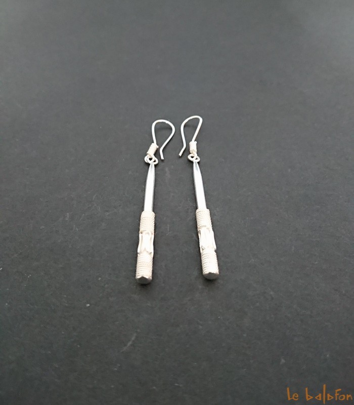 Boucles d'oreilles ethniques en argent