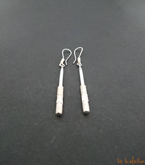Boucles d'oreilles ethniques en argent