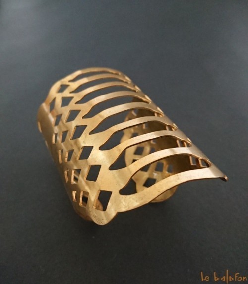 Bracelet manchette en laiton