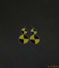 Boucles d'oreilles Massaï jaune et noir