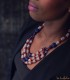Collier africain plastron en perles colorées