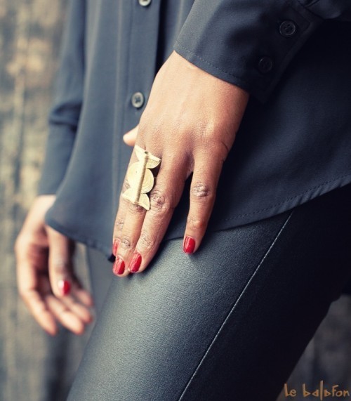 Bague africaine en laiton