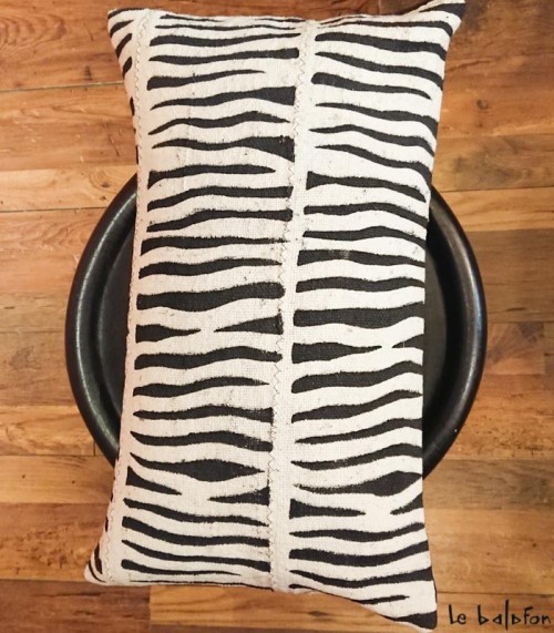 housse de coussin ethnique africain bogolan
