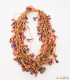 Collier africain multi rangs en perles de verre