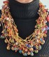 Collier africain multi rangs en perles de verre