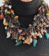 Collier africain multi rangs en perles de verre