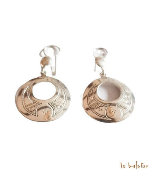 Boucles d’oreilles Ethniques Touareg en Argent