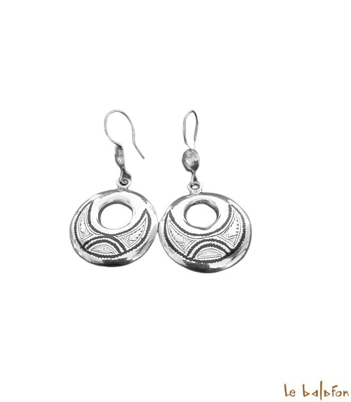 Boucles d’oreilles Ethniques Touareg en Argent