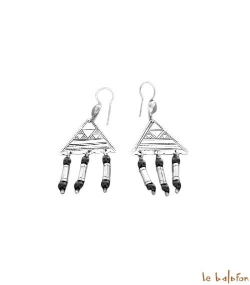Boucles d’oreilles Ethniques Touareg en Argent