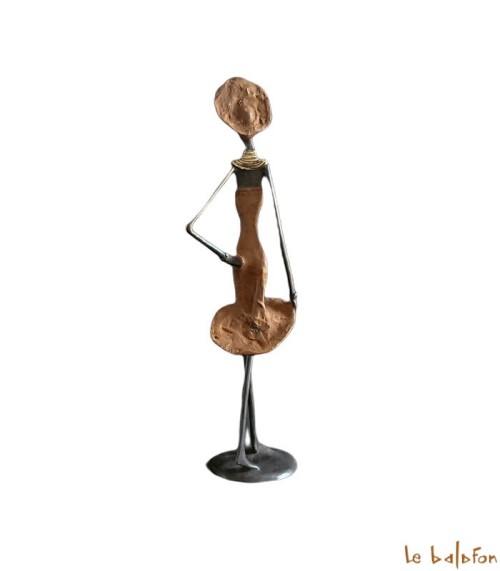 Statuette bronze africaine 39 cm