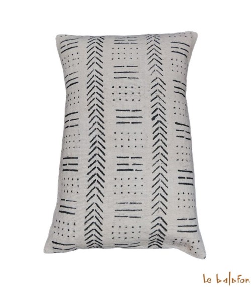 housse de coussin ethnique africain bogolan