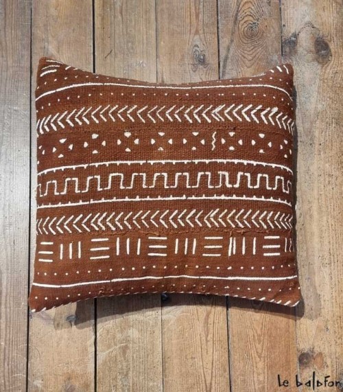 housse de coussin ethnique bogolan