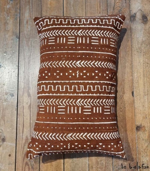 housse de coussin ethnique bogolan