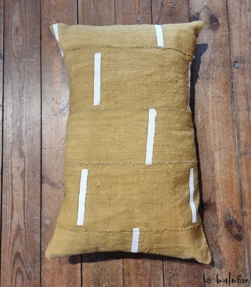 housse de coussin ethnique africain bogolan