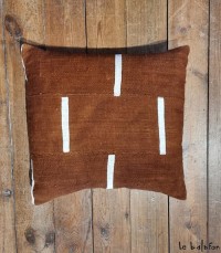 Coussin ethnique terracotta "Tiga" 40x40