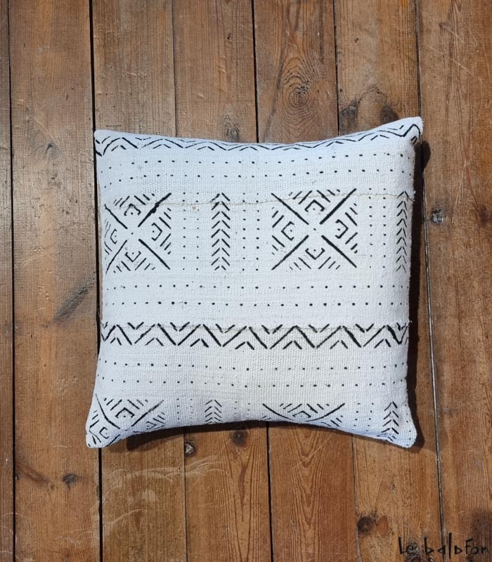 housse de coussin ethnique bogolan