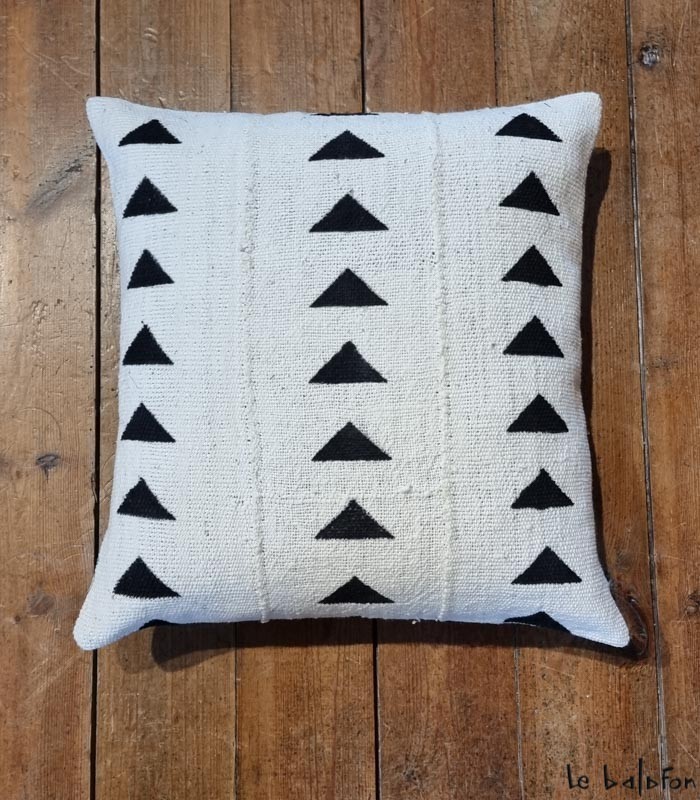 housse de coussin ethnique bogolan