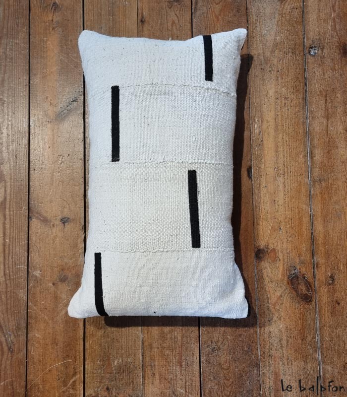 housse de coussin ethnique africain bogolan