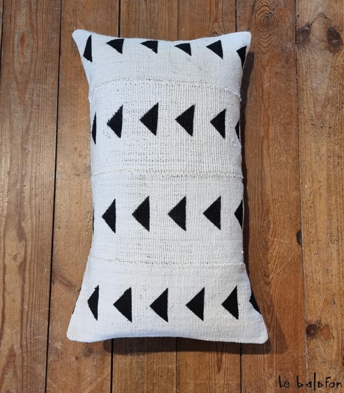 housse de coussin ethnique africain bogolan
