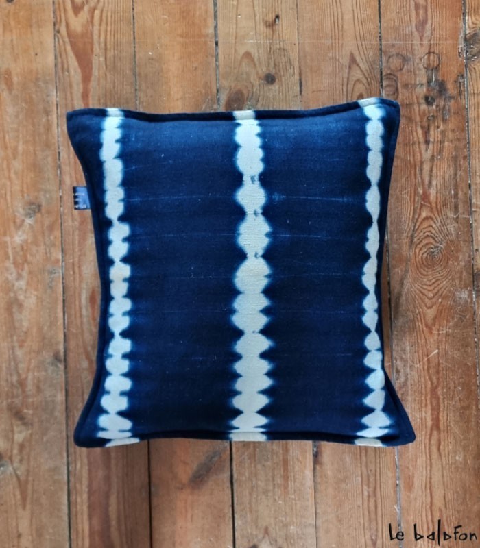 Coussin indigo 40x40