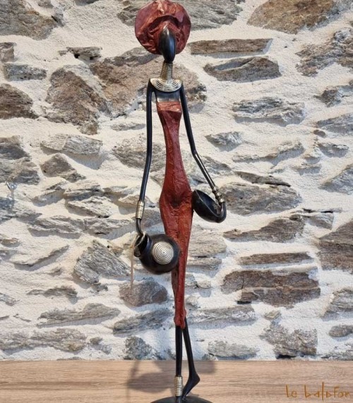 Statuette bronze africaine 57 cm