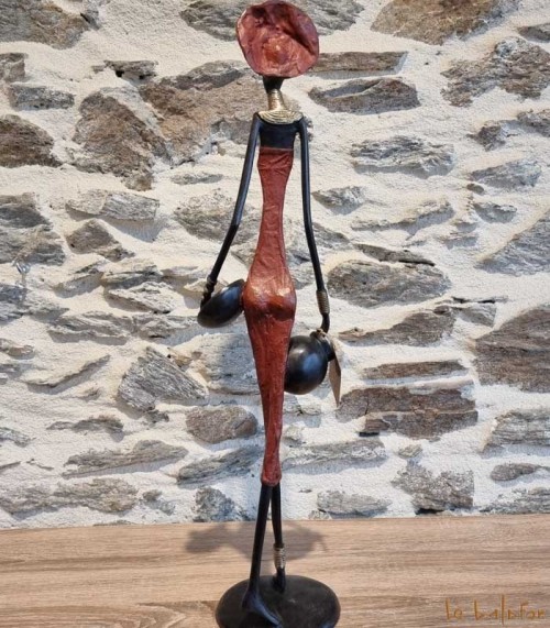Statuette bronze africaine 57 cm