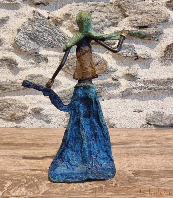 Statuette bronze africaine 19 cm