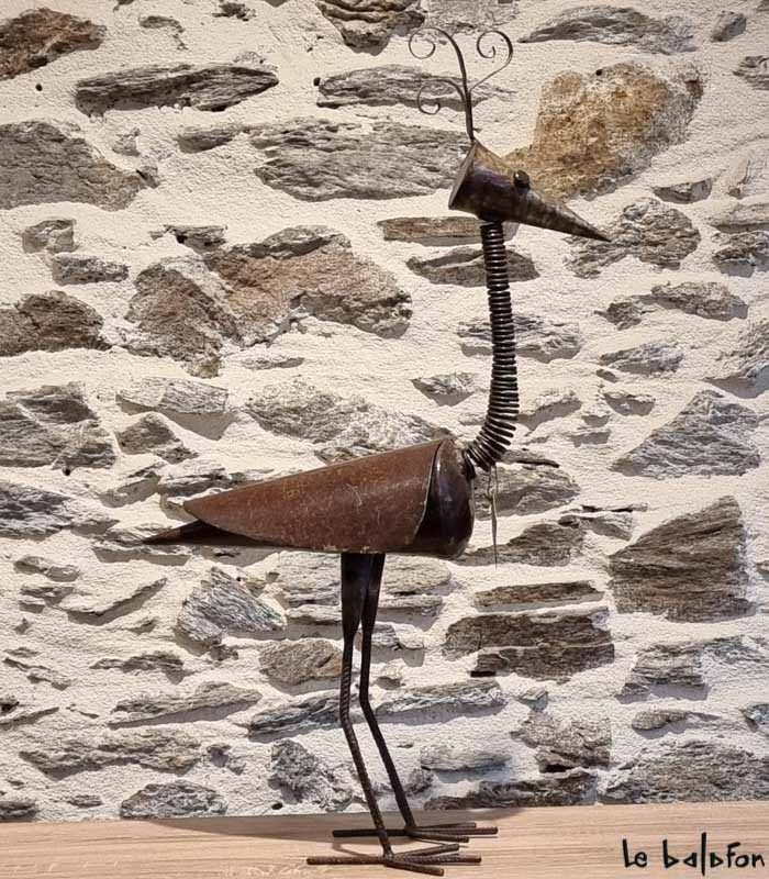 Houpette en metal recyclé