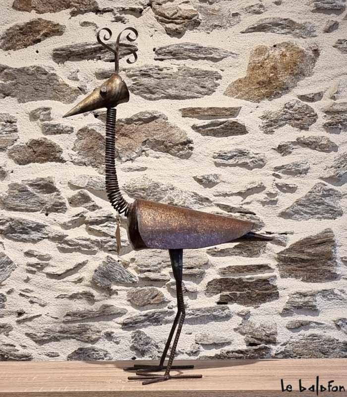 Houpette en metal recyclé