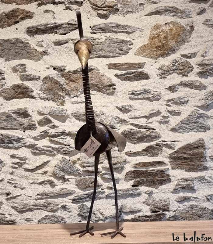 Houpette en metal recyclé