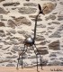 Girafe en metal recyclé