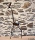 Girafe en metal recyclé