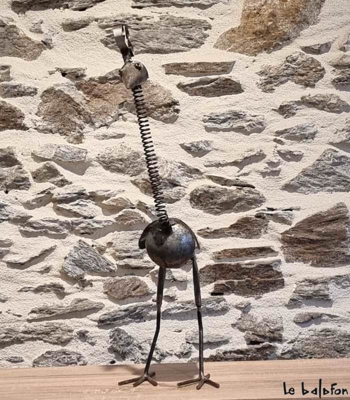 Houpette en metal recyclé