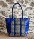 Sac ethnique en cuir et coton tissé