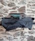 Sac ethnique en cuir et coton tissé