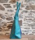 Sac ethnique en cuir et coton tissé