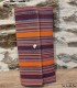 Pochette ethnique en tissu et cuir