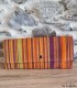 Pochette ethnique en tissu et cuir