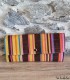 Pochette ethnique en tissu et cuir